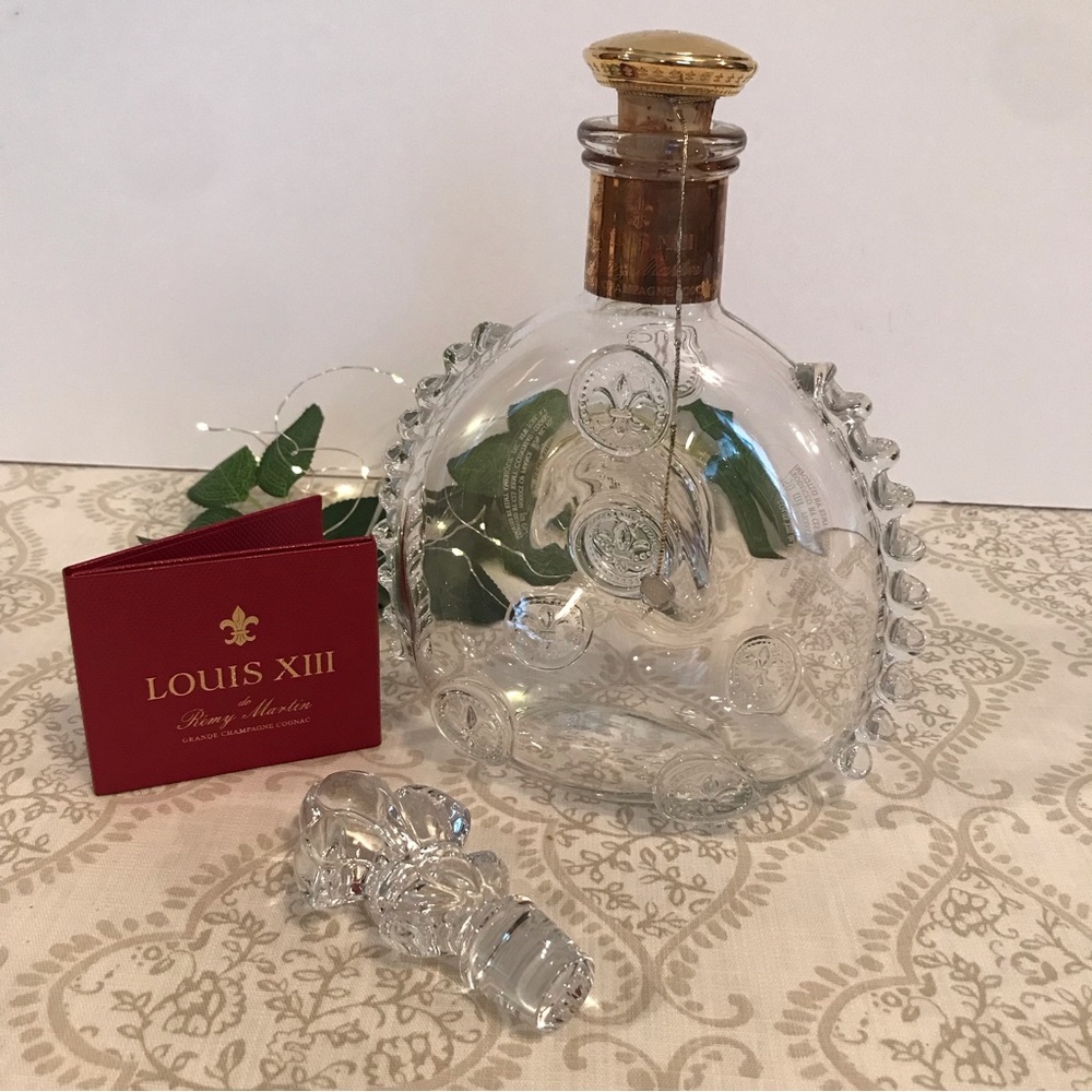Vintage Remy Martin Louis XIII Cognac Baccarat Crystal Decanter Empty Bottle